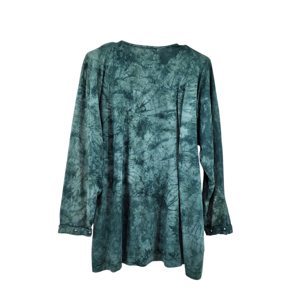 Boos Vintage Women's 100% Cotton Tie Dye Western Embellished Top - OS - Picture 7 of 7
